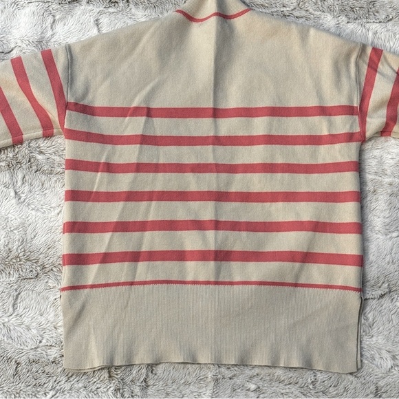 Tahari Striped Mock Turtleneck Sweater Medium - Picture 4 of 6